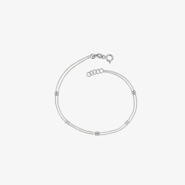 Kismet by Milka 14ct white gold and diamond station bracelet