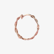 Kismet by Milka 14ct rose gold large braided hoop (single)