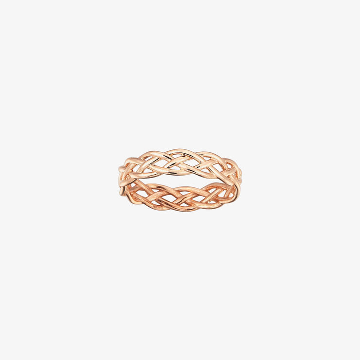 Kismet by Milka 14ct rose gold thick knit ring