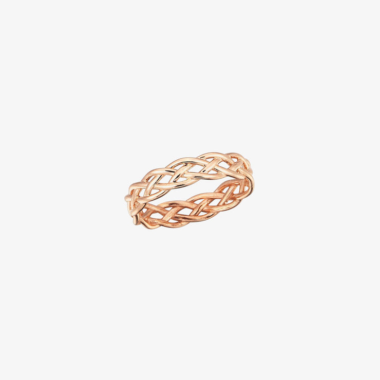 Kismet by Milka 14ct rose gold thick knit ring