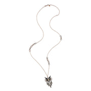 Kismet by Milka 14ct rose gold diamond owl pendant on link chain necklace