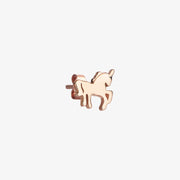 Kismet by Milka 14ct rose gold unicorn stud (single)