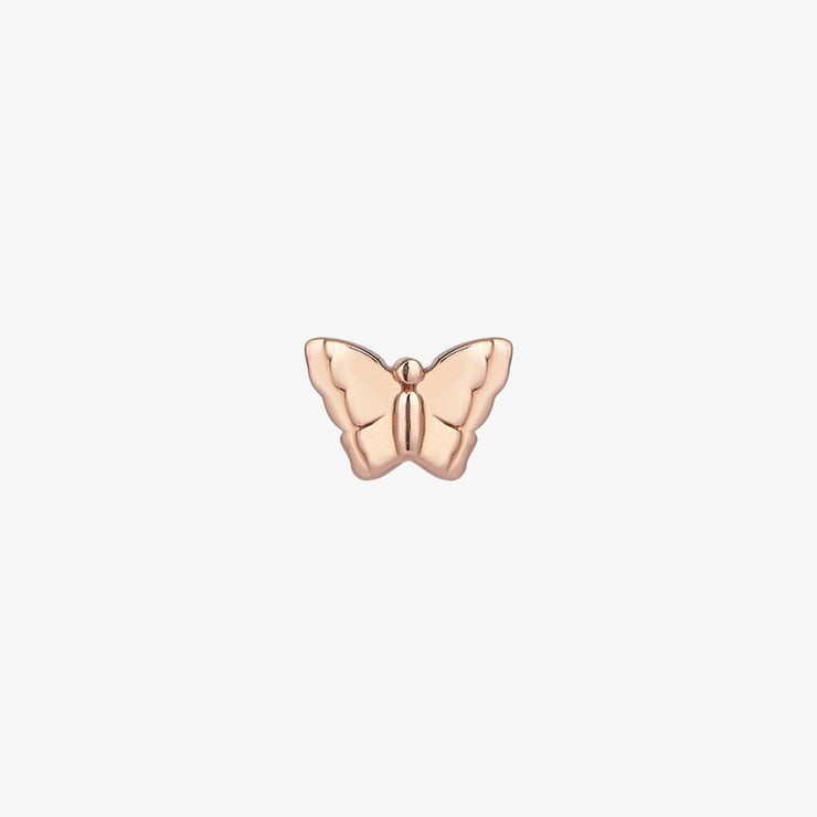 Kismet by Milka 14ct rose gold butterfly stud (single)