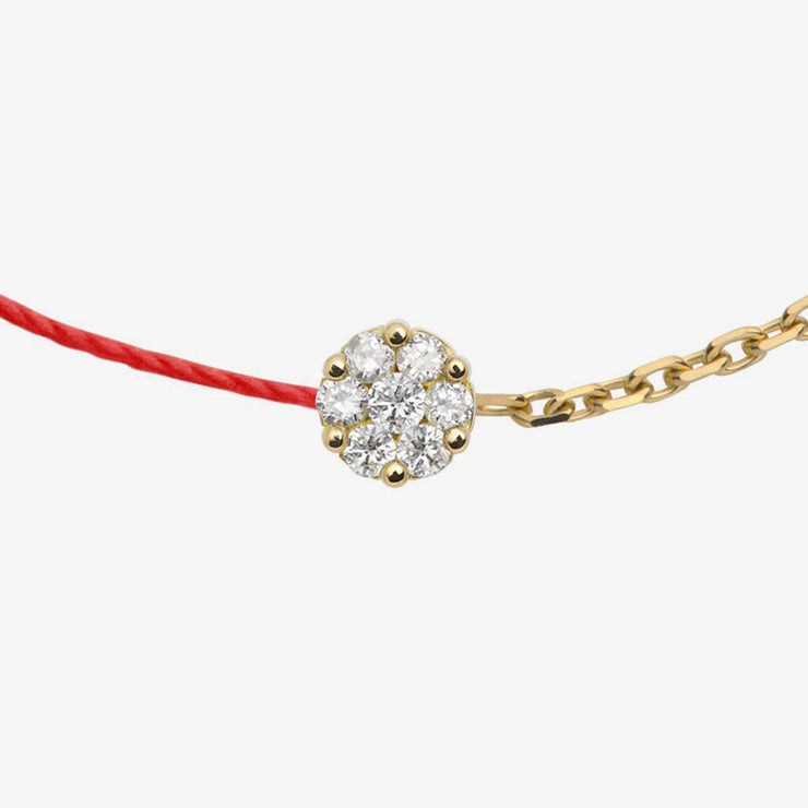 Redline 18ct rose gold and diamond red Illusion thread bracelet