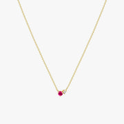 Zoe Chicco 14ct yellow gold, diamond and pink sapphire necklace