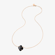 Morganne Bello 18ct rose gold Victoria clover black onyx necklace