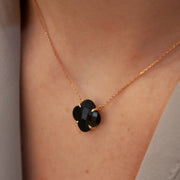 Morganne Bello 18ct rose gold Victoria clover black onyx necklace