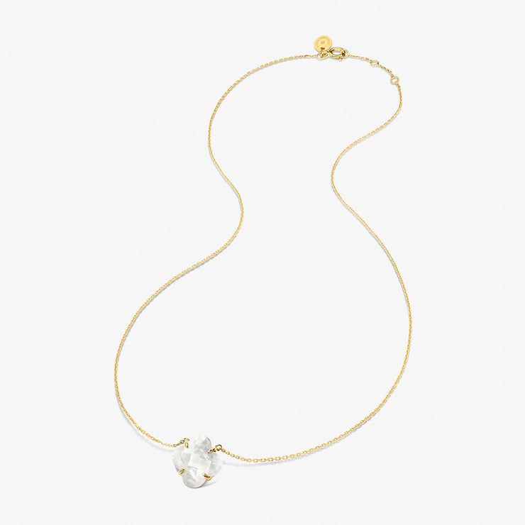 Morganne Bello 18ct yellow gold Victoria clover mother of pearl necklace