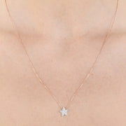 Dana Rebecca 14ct rose gold and diamond Julianne Himiko star necklace