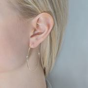 Zoe Chicco 14ct gold and diamond hoop earrings (pair)