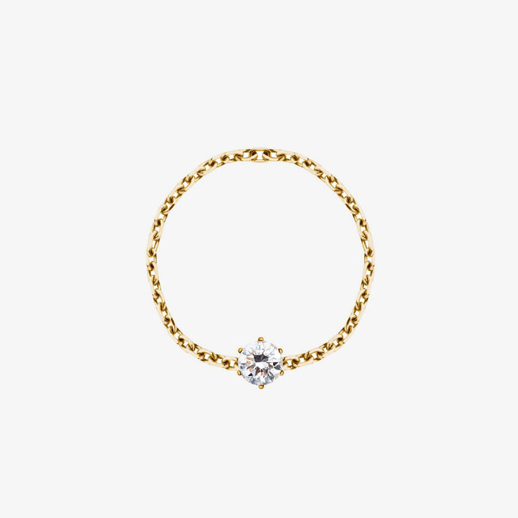 Redline 18ct yellow gold and diamond chain ring