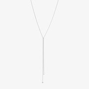 ARIA - 18ct gold, two drilled diamond lariat necklace