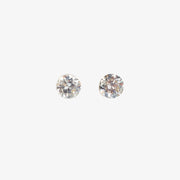 ARIA - 18ct gold, invisible setting 0.08ct drilled diamond earrings (pair)