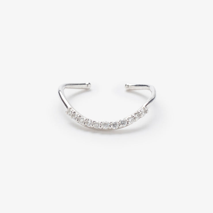 ARIA - 18ct gold, pave diamond ear cuff (single)