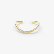 ARIA - 18ct gold, pave diamond ear cuff (single)