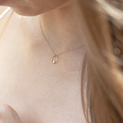 The Alkemistry 18ct bi-gold floating diamond circle necklace