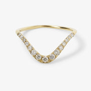 ARIA - 18ct gold, pave diamond large wave ring