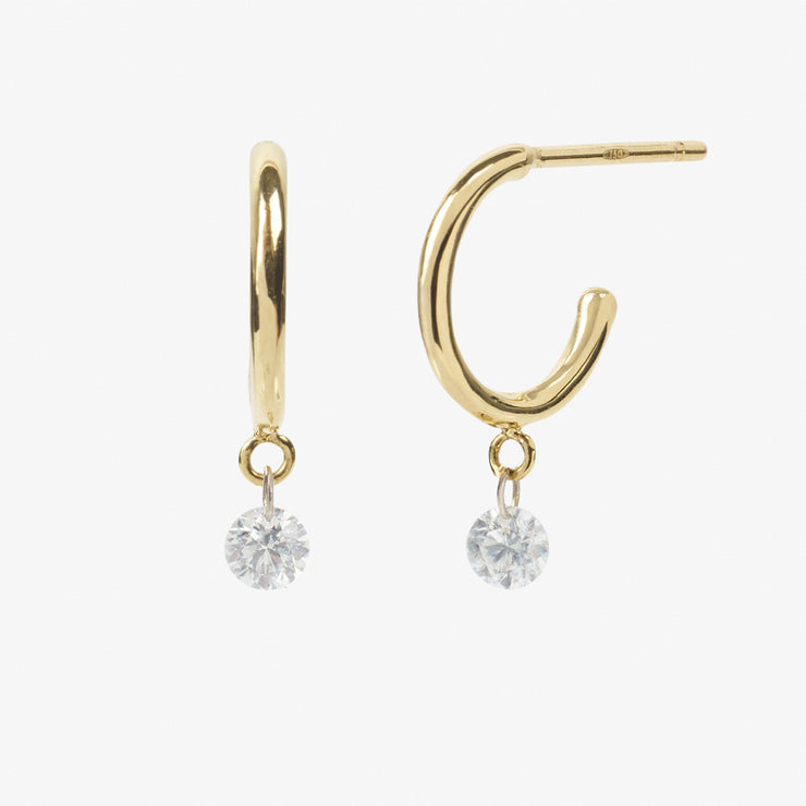 The Alkemistry 18ct yellow gold brilliant cut diamond hoops (pair)