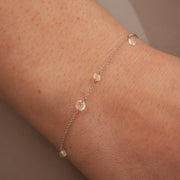 The Alkemistry 18ct White gold and rose cut diamond tennis bracelet