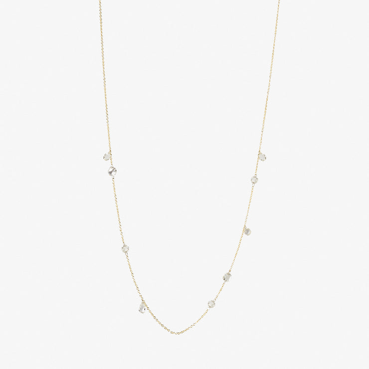 ARIA - 18ct gold, rose cut diamond tennis necklace