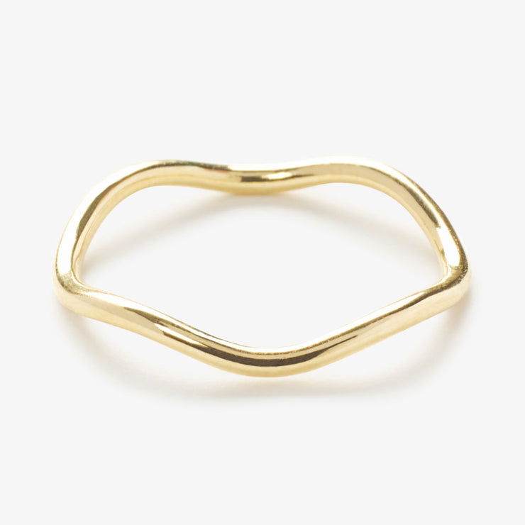 The Alkemistry 18ct yellow gold wave pinky ring