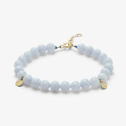 The Alkemistry 18ct yellow gold and blue lace agate cinta bracelet