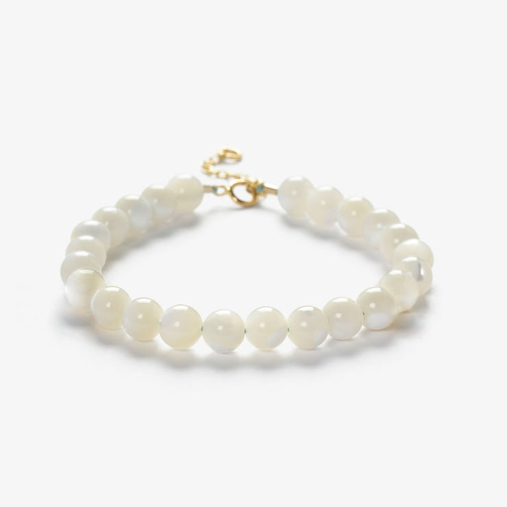 Cinta - 18ct gold, Mother of Pearl bead bracelet