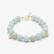 Cinta - 18ct gold, Amazonite bead bracelet