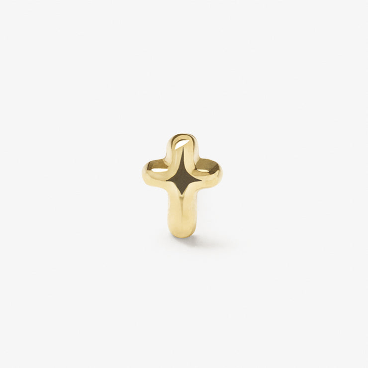 CHUBBY - 18ct gold, Cross earring (single)
