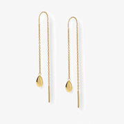 The Alkemistry 18ct yellow gold pear drop threader earrings (pair)
