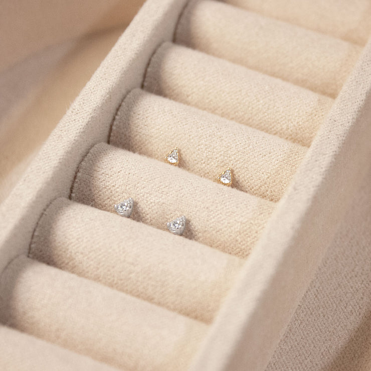 Dana Rebecca 14ct white gold and diamond Sophia Ryan pear studs earrings (pair)