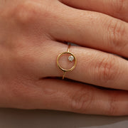The Alkemistry 18ct yellow gold eclipse ring