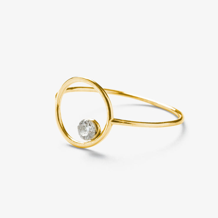 The Alkemistry 18ct yellow gold eclipse ring