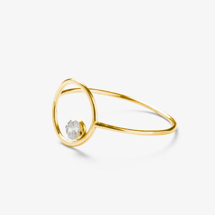 The Alkemistry 18ct yellow gold eclipse ring