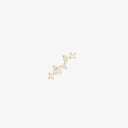 Ruifier 18ct yellow gold scintilla alpha ray 5 diamond stud earring (single)