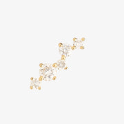 Ruifier 18ct yellow gold scintilla alpha ray 5 diamond stud earring (single)