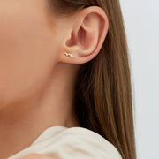 Ruifier 18ct yellow gold scintilla alpha ray 5 diamond stud earring (single)