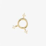 Ruifier 18ct yellow gold scintilla sol orb 3 diamond stud earring (single)