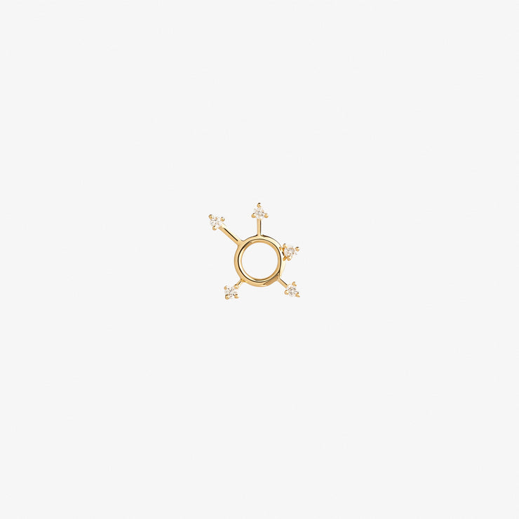 Ruifier 18ct yellow gold scintilla sigma orb 5 diamond stud earring (single)