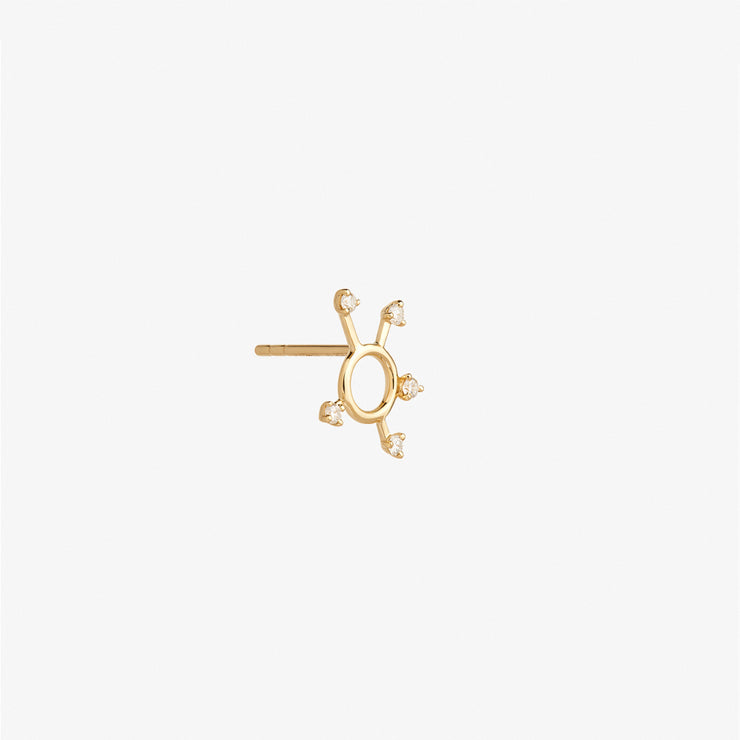 Ruifier 18ct yellow gold scintilla sigma orb 5 diamond stud earring (single)