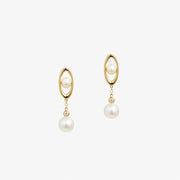 Ruifier 18ct yellow gold Morning Dew pearl drop earrings (pair)