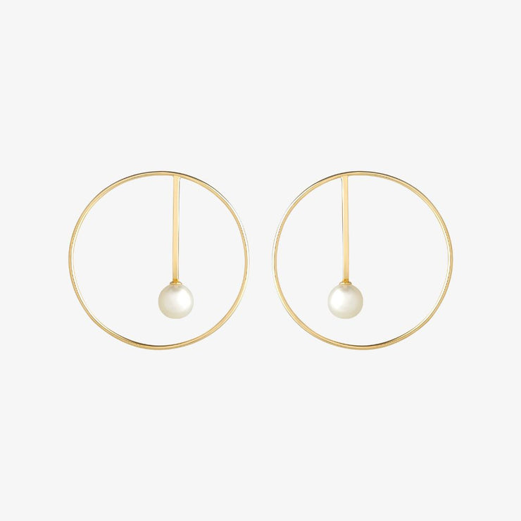 Ruifier 18ct yellow gold Astra New Moon sphere akoya pearl earrings (pair)