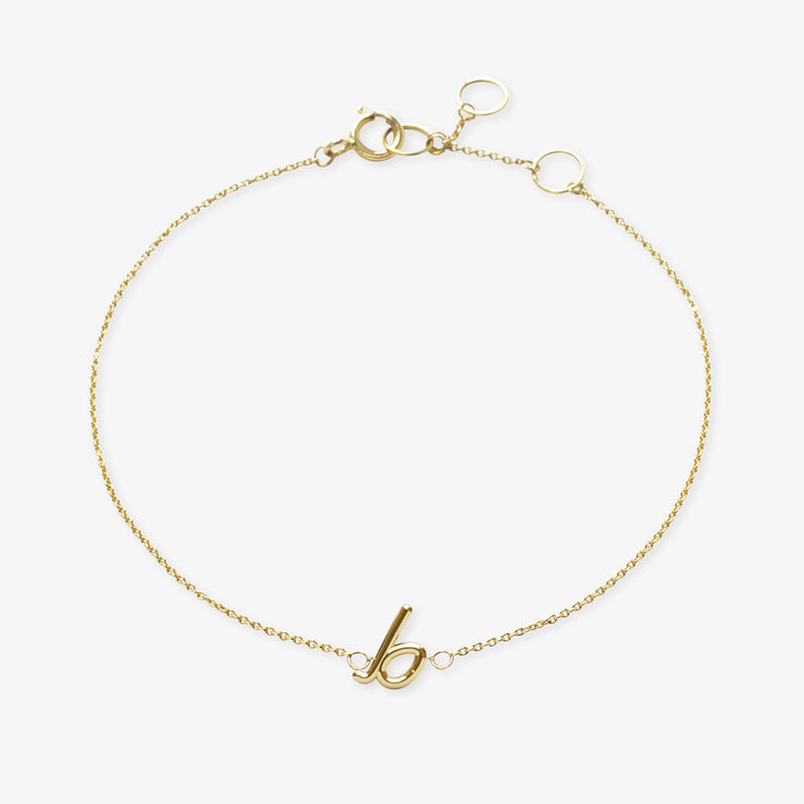 LOVE LETTER - 18ct gold, initial chain bracelet