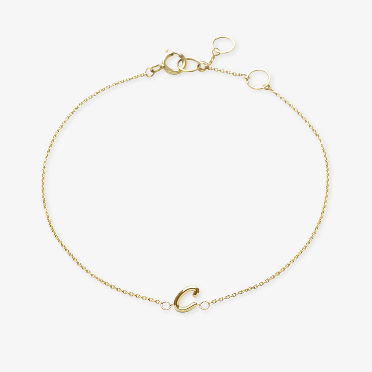 LOVE LETTER - 18ct gold, initial chain bracelet