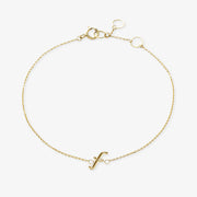 LOVE LETTER - 18ct gold, initial chain bracelet