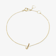 LOVE LETTER - 18ct gold, initial chain bracelet