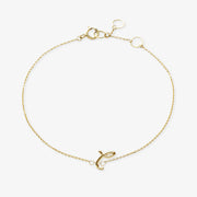 LOVE LETTER - 18ct gold, initial chain bracelet