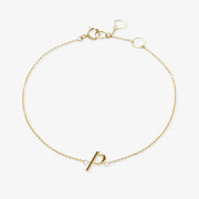 LOVE LETTER - 18ct gold, initial chain bracelet