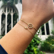 The Alkemistry 18ct yellow gold and pave diamond Love Letter initial bracelet