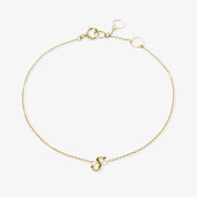 LOVE LETTER - 18ct gold, initial chain bracelet